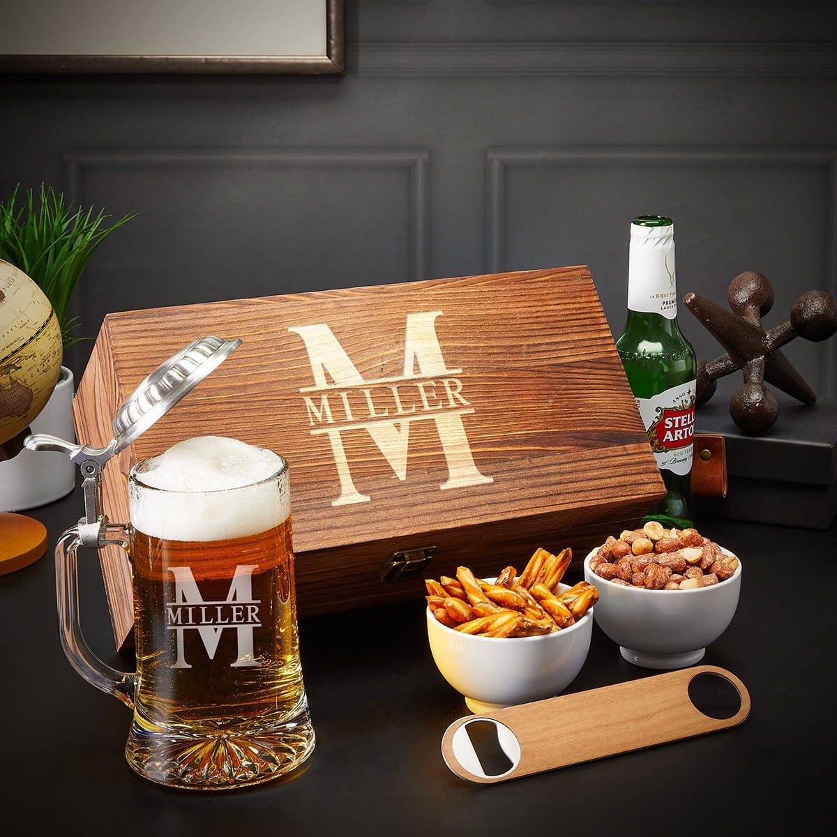 Personalized Beer Gift Basket, 6pc with European Beer Stein – MYROYALCUSTOM
